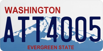 WA license plate ATT4005