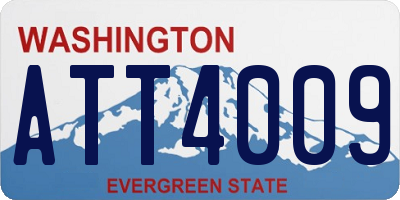 WA license plate ATT4009