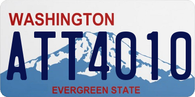 WA license plate ATT4010