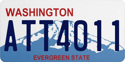 WA license plate ATT4011
