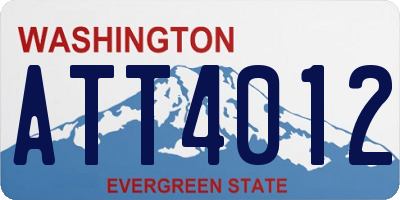 WA license plate ATT4012