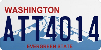 WA license plate ATT4014