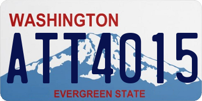 WA license plate ATT4015