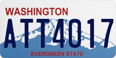 WA license plate ATT4017