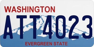 WA license plate ATT4023