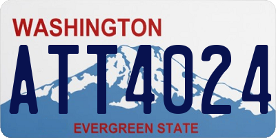 WA license plate ATT4024