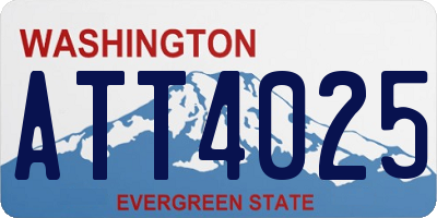 WA license plate ATT4025