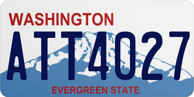 WA license plate ATT4027