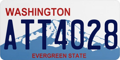WA license plate ATT4028