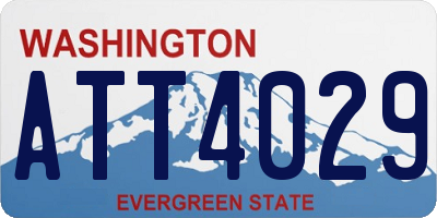 WA license plate ATT4029