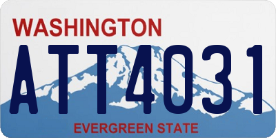 WA license plate ATT4031