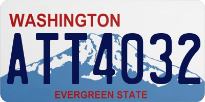 WA license plate ATT4032