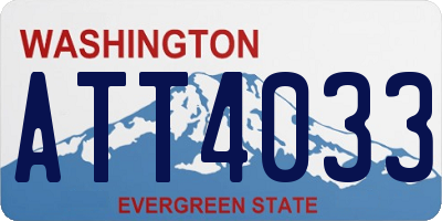 WA license plate ATT4033