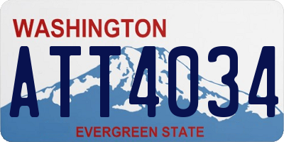 WA license plate ATT4034