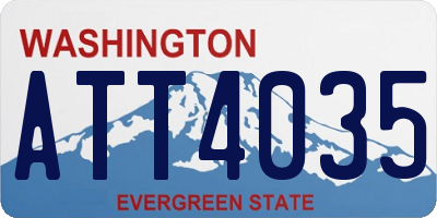WA license plate ATT4035