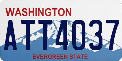 WA license plate ATT4037
