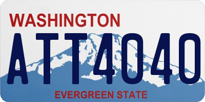 WA license plate ATT4040