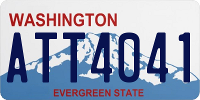 WA license plate ATT4041