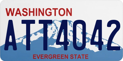 WA license plate ATT4042