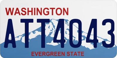 WA license plate ATT4043