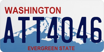 WA license plate ATT4046