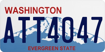 WA license plate ATT4047