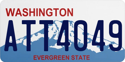 WA license plate ATT4049
