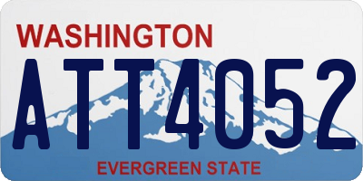 WA license plate ATT4052