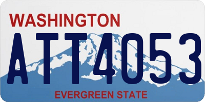WA license plate ATT4053