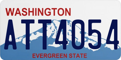 WA license plate ATT4054