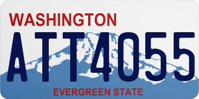 WA license plate ATT4055
