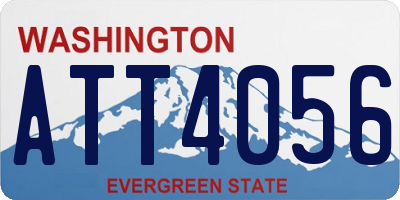 WA license plate ATT4056