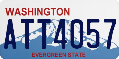 WA license plate ATT4057
