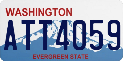 WA license plate ATT4059