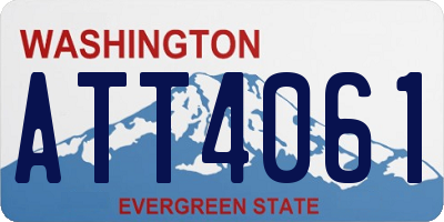 WA license plate ATT4061