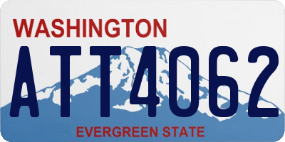 WA license plate ATT4062