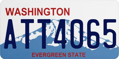 WA license plate ATT4065