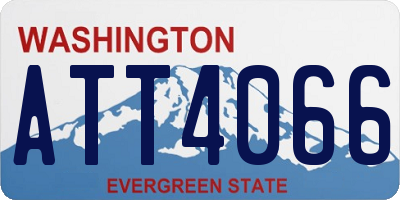 WA license plate ATT4066