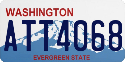 WA license plate ATT4068