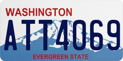 WA license plate ATT4069