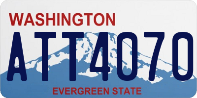 WA license plate ATT4070