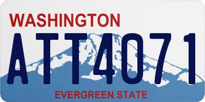 WA license plate ATT4071