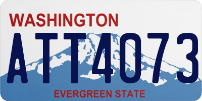 WA license plate ATT4073