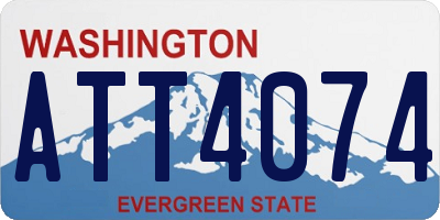 WA license plate ATT4074