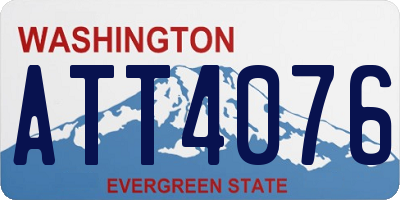 WA license plate ATT4076