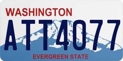 WA license plate ATT4077