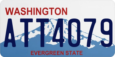 WA license plate ATT4079