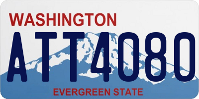 WA license plate ATT4080
