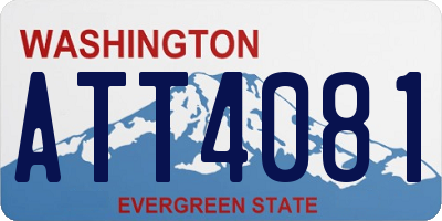 WA license plate ATT4081