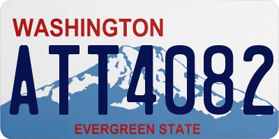 WA license plate ATT4082